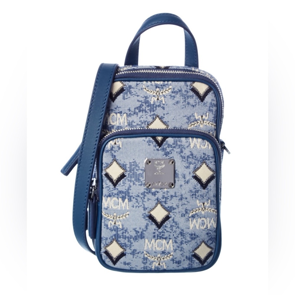 Vintage Jacquard Monogram Canvas & Leather Crossbody